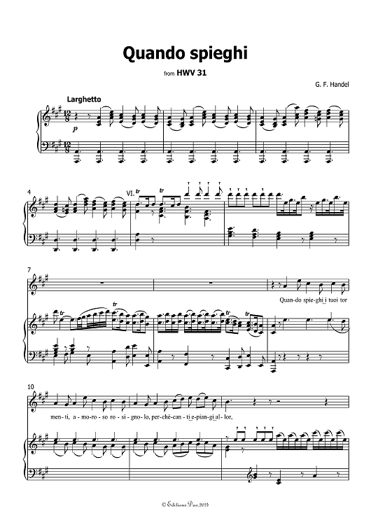 Quando spieghi - from HWV 31