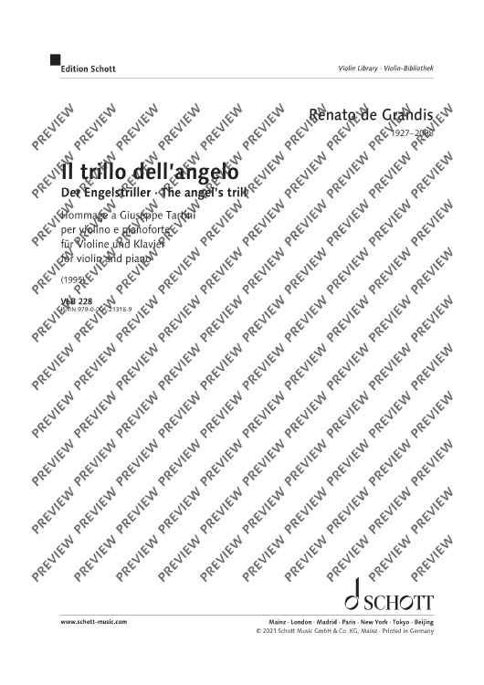 The angel's trill - Score and Parts