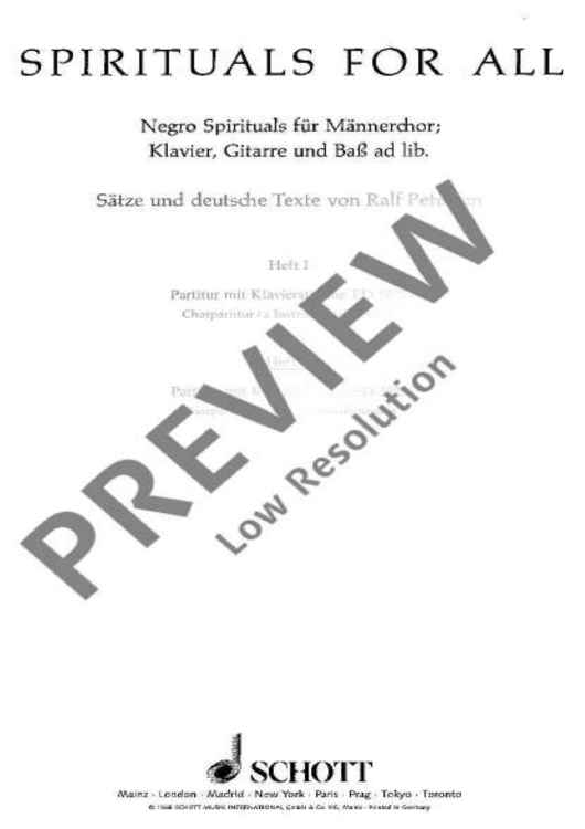 Spirituals for all - Score
