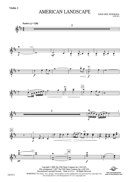 American Landscape - Violin 1