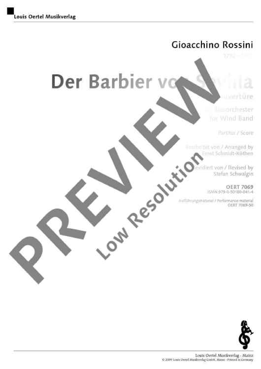 Der Barbier von Sevilla - Score
