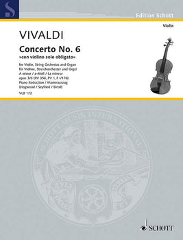 Concerto No. 6 "con violino solo obligato" A minor - Piano Score With Solo Part