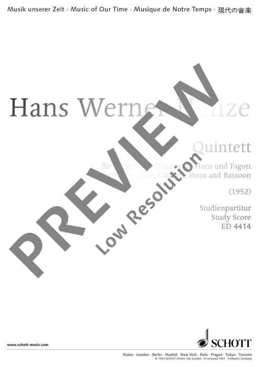 Quintet - Full Score