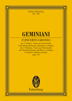 Concerto grosso E minor - Full Score
