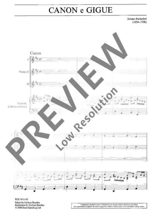 Canon e Gigue - Basso Continuo