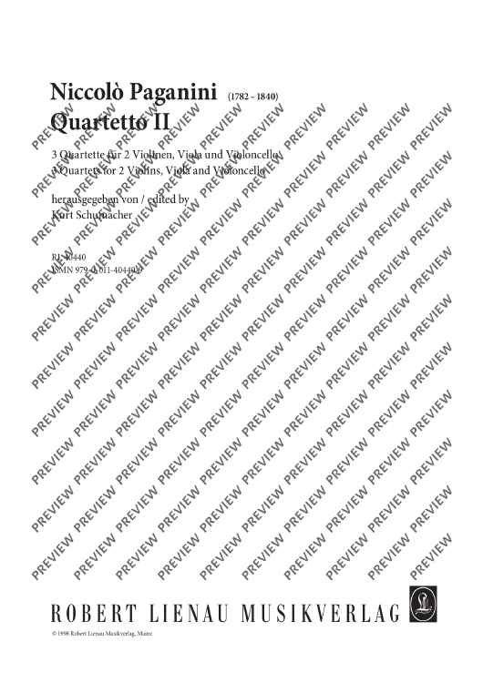 String Quartet No. 2 - Score and Parts