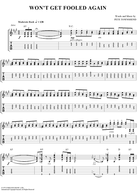 Won't Get Fooled Again