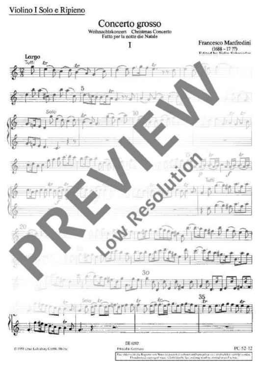 Concerto grosso C Major - Violin I Solo/rip.