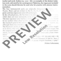 Ricercari a quattro - Score