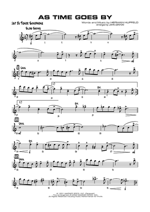 As Time Goes By - B-flat Tenor Saxophone 1 As Time Goes By - B-flat Tenor Saxophone 1