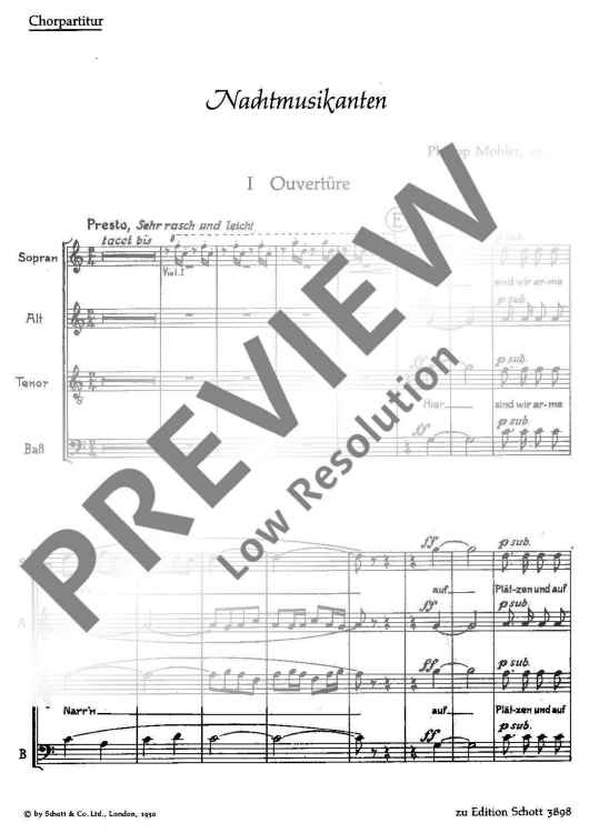 Nachtmusikanten - Choral Score