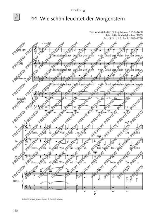 Wie schön leuchtet der Morgenstern - Score