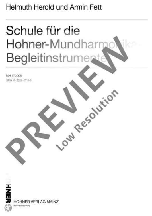 Schule für die Hohner-Mundharmonika Begleit-Instrumente