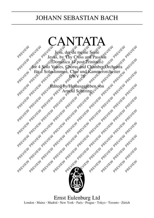 Cantata No. 78 - Full Score