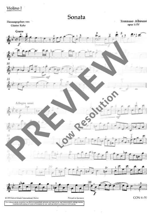 Sonata c minor - Violin I