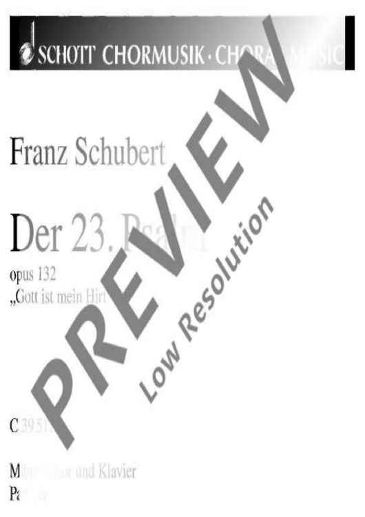 Der 23. Psalm - Score