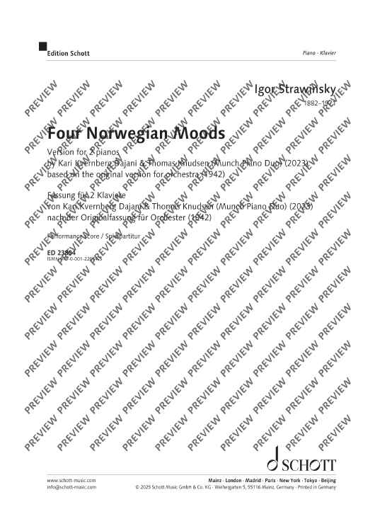 Four Norwegian Moods - Performing Score