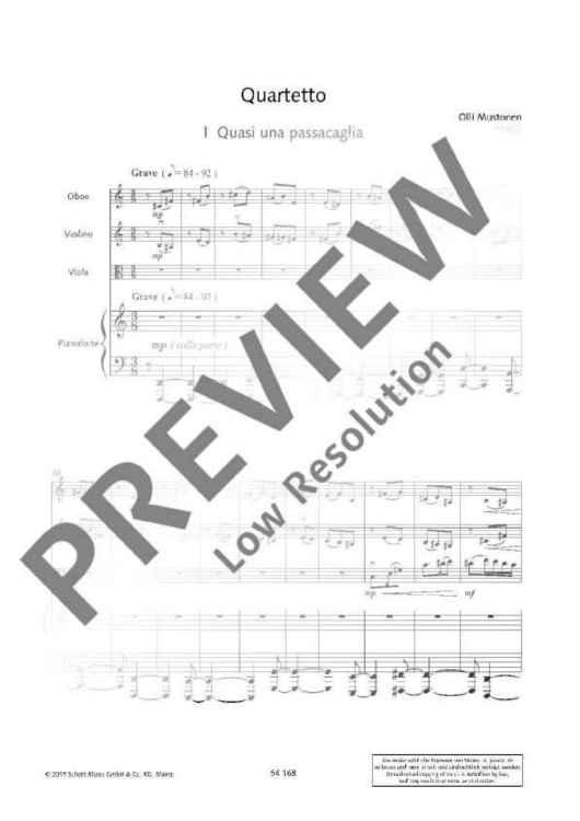 Quartet - Score and Parts