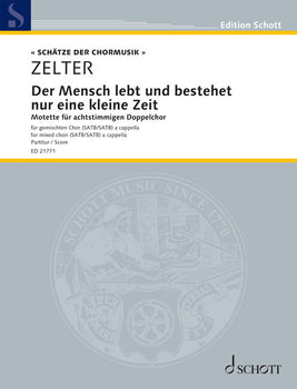 Der Mensch lebt und bestehet nur eine kleine Zeit - Choral Score