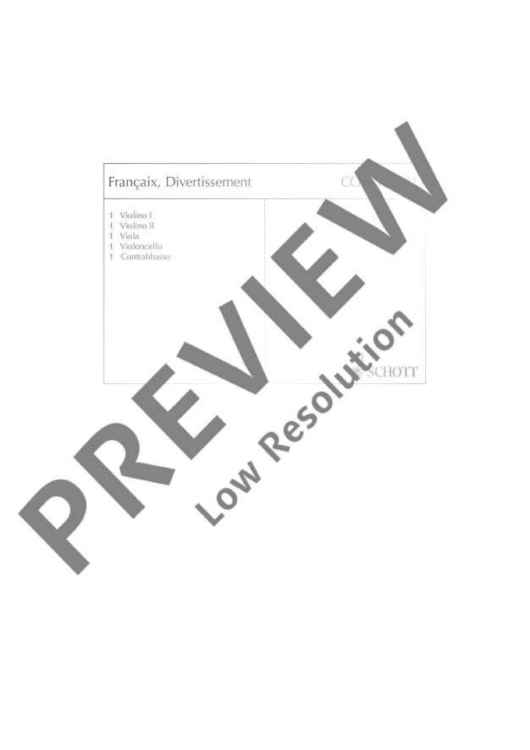 Divertissement - Set of Parts