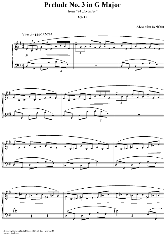Prelude No. 3 in G major
