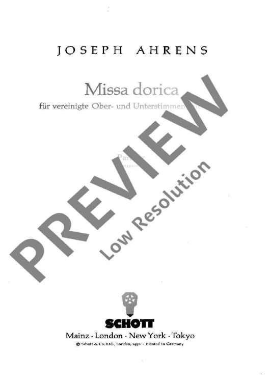 Missa dorica - Score