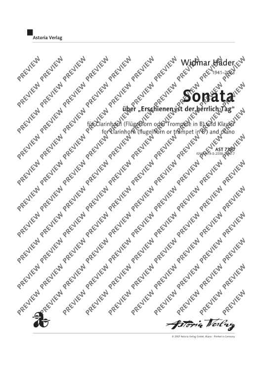 Sonata über "Erschienen ist der herrlich Tag"