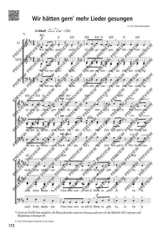 Wir hätten gern‘ mehr Lieder gesungen