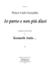 Io parto e non più dissi - Introductory Notes