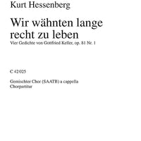 Vier Gedichte - Choral Score