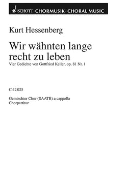 Vier Gedichte - Choral Score