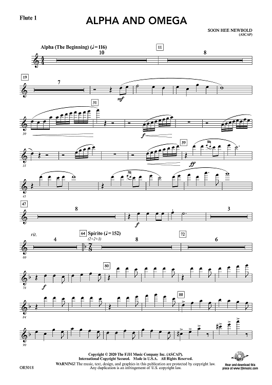 Alpha and Omega - Flute 1