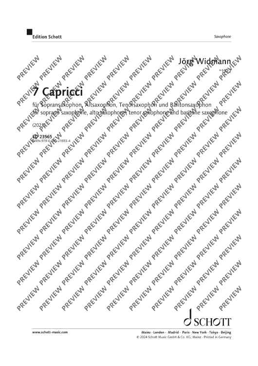 7 Capricci - Score and Parts