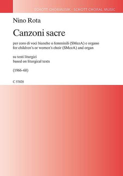 Canzoni sacre - Score