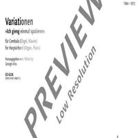 Variationen "Ich gieng einmal spatieren"