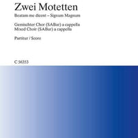 Two Motets - Choral Score