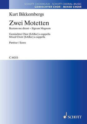 Two Motets - Choral Score
