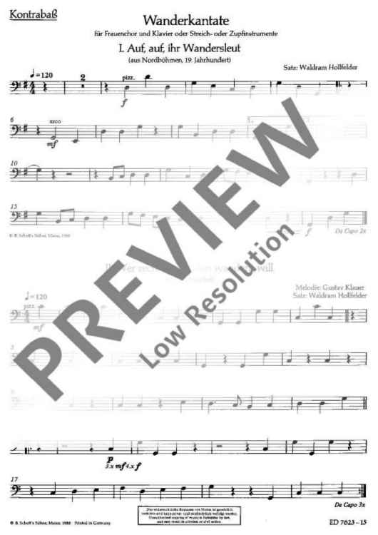 Wanderkantate - Double Bass