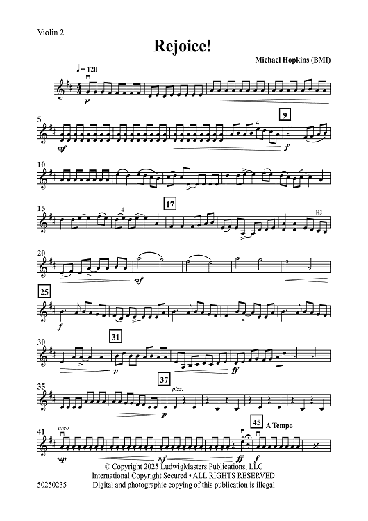 Rejoice! - Violin 2