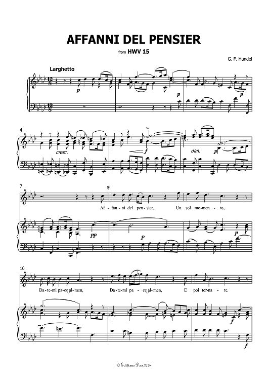 Affanni del pensier - from HWV 15