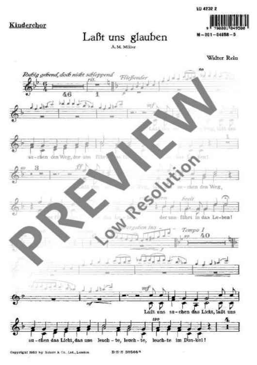 Lasst uns glauben - Choral Score