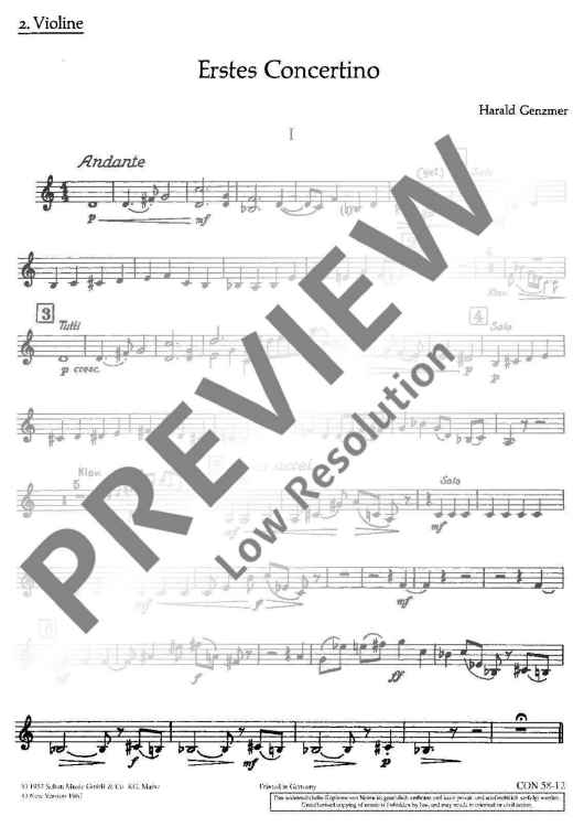 Erstes Concertino - Violin 2