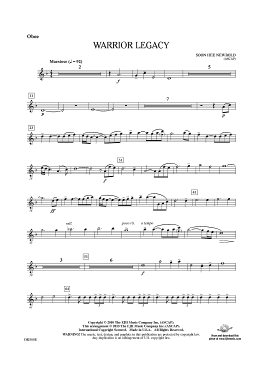 Warrior Legacy - Oboe