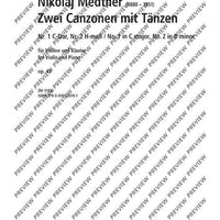 Two Canzonas with Dances