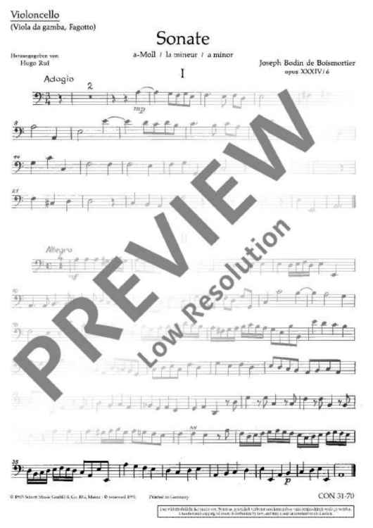 Sonata a minor - Violoncello