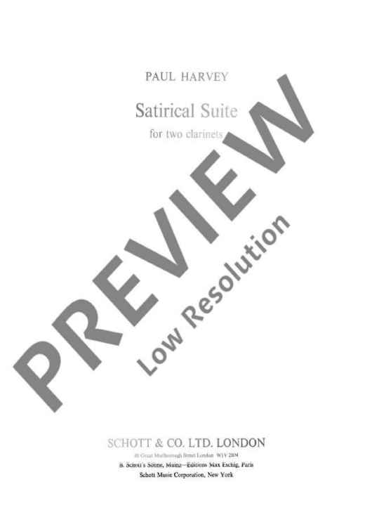 Satirical Suite - Performing Score