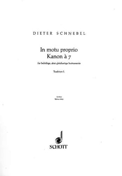 In motu proprio - Performing Score
