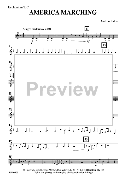 America Marching - Euphonium TC