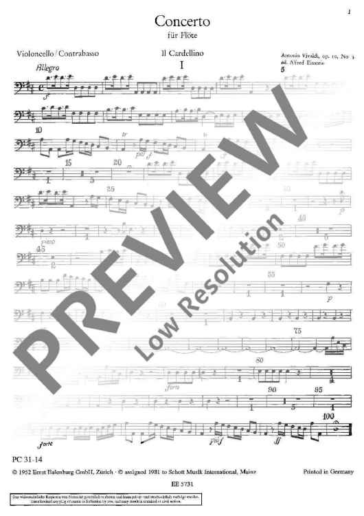 Concerto D Major - Cello/double Bass