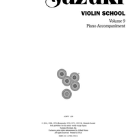 Suzuki Violin School, Volume 9 - Piano Accompaniment